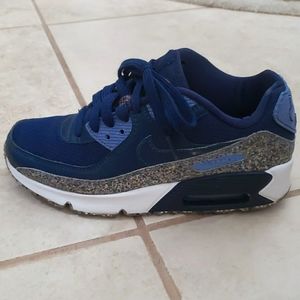 Nike Kids Sneakers - Navy Blue and Gray